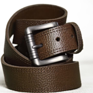This Authentic buffalo leather belt in dark brown color is 1.5 inches wide. Manufactured by leather artisans for leather enthusiasts. Thick buffalo hide has been used for this belt with a 4 to 6 mm gauge. A casual and everlasting fashion accessory. Product Details: Color: Dark Brown Leather: Buffalo Buckle: Zinc Alloy All sizes available