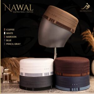 Product details of 100% Premium Quality Prayer Cap NAWAL Collection Koofi Namaz Topi Namaz Cap For Men Namaz Hat Topi For Men Cloth Kufi AKA Kapraywali Kufies, Premium Kufies ADDITIONAL INFORMATION COLOR Coffee , White, Maroon, Blue, Pencil Grey SIZE 21 inches, 21.5 inches, 22 inches, 22.5 inches, 23 inches, 23.5 inches, Custom This handmade prayer hat is a must-have for any Muslim man. With its solid pattern and lightweight cotton fabric, it's perfect for casual occasions and can be worn all year round, whether it's winter, summer, or spring. The kufi style and skull theme of this hat make it a stylish addition to any outfit. Made from premium quality cotton, this prayer hat is soft and comfortable to wear, and its fabric type ensures breathability. It's suitable for men of all ages and can be used for daily prayers or special occasions. This hat is a great choice for those looking for a classic and stylish topi takke that does not compromise on quality.