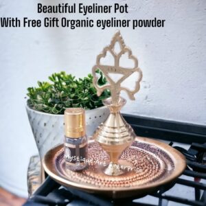 A beautiful Eyeliner Aka Kohl Pot Free Eyeliner Powder with each purchase A great addition to your make-up Kit Lovely Gift for your loves ones 100% Lead Free Organic Surma 20g Free