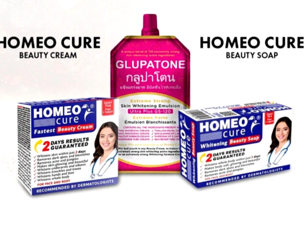 Homeo Cure beauty cream&soap+ Glupatone long expire 2027