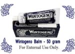 Wintogeno balm is a topical analgesic used to relieve pain and stiffness associated with conditions such as arthritis, muscle strains, sprains, and back pain.