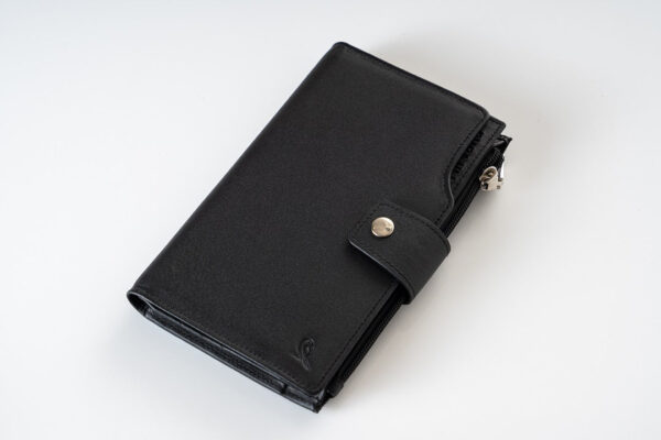Cow Premium Quality Semi-Veg tanned Leather (Black)Wallet