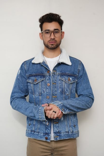 "Shut My Eyes" Denim Jacket with Hand Embroidery and Printed Patches