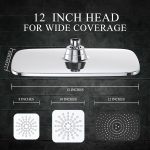 Veken 12-Inch Rain Shower Head Combo with handheld spray and adjustable extension arm