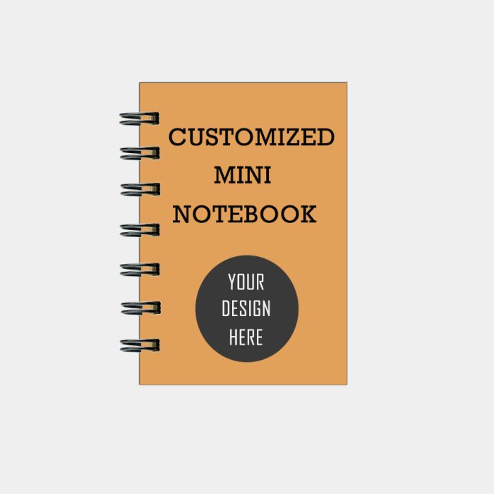 Mini Customized Notebook (4x7) with Spiral Binding and Plastic Covers