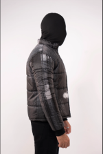 Brushed Vision Cityscape Puffer Jacket with Down Padding and Digital Print