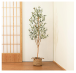 Kazeila 6FT artificial olive tree with lifelike leaves, natural wood trunk, and realistic olive fruits, in a durable potted base.