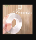 Transparent nano tape, waterproof and reusable, for home decor and bathroom organization