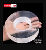 Transparent nano tape, waterproof and reusable, for home decor and bathroom organization