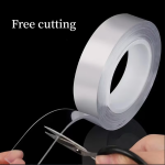 Transparent nano tape, waterproof and reusable, for home decor and bathroom organization