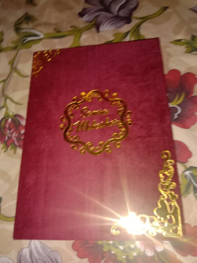 Velvet Customized Nikkah Booklet in 8 x 12 size, personalized for a memorable wedding ceremony