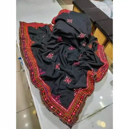 Handmade Balochi Chadar Shawl with Mirror Work for Women