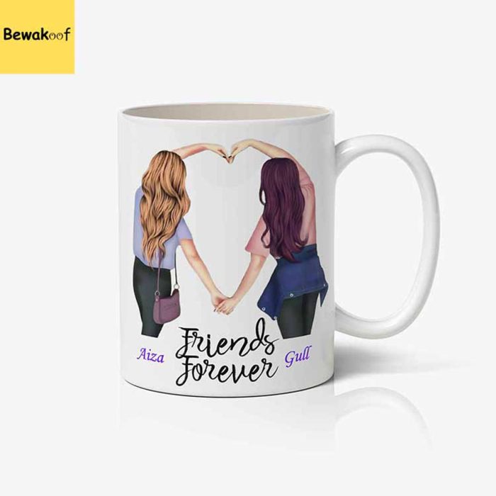 Personalized Best Friends Forever Coffee Mug with Custom Image, Text, or Logo