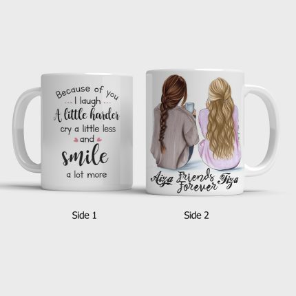 Personalized Best Friends Forever Custom Coffee Mug – Custom Text or Logo