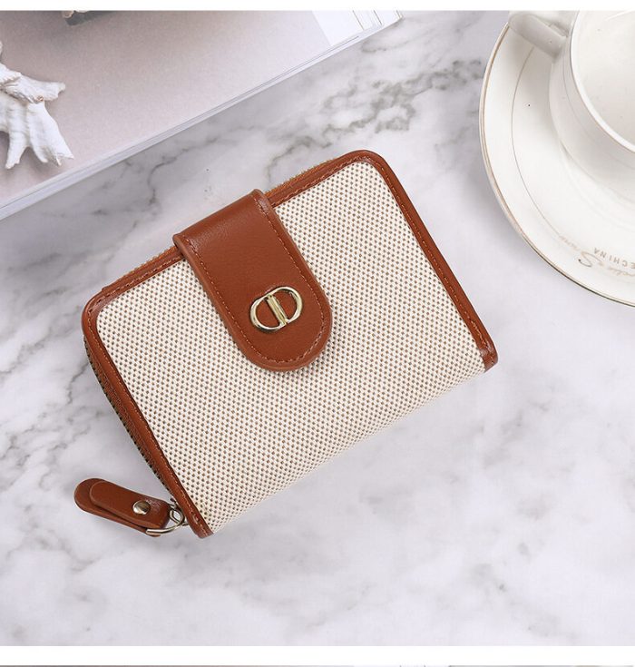 Fashion women's wallet with zipper, large capacity, and PU leather design in various colors