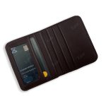 Slim and lightweight long wallet for men made of PU leather with card holder compartments