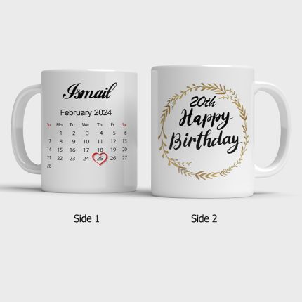 Personalized Anniversary Couple Coffee Mug with custom text and design, perfect for birthdays, anniversaries, and special occasions