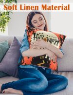 Set of 4 Halloween Double-Sided Pillow Covers - 18" x 18"
