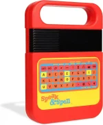 Speak & Spell Electronic Game with 80s design, educational spelling modes, and handheld arcade-style for kids