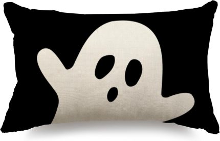 Halloween Lumbar Pillow Cover - Ghost Design