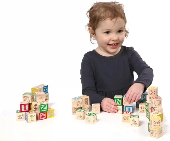 Melissa & Doug Deluxe Wooden ABC/123 Blocks Set - 50 pcs for Toddlers and Kids Ages 2+