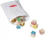 Melissa & Doug Deluxe Wooden ABC/123 Blocks Set - 50 pcs for Toddlers and Kids Ages 2+