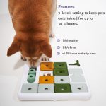 Interactive 3-level dog puzzle toy for mental stimulation with slow feeder design and anti-slip pads