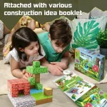 Toylogy Magnetic Blocks - 48 PCS Build Mine Magnet World Edition with Colorful Magnetic Cubes