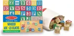 Melissa & Doug Deluxe Wooden ABC/123 Blocks Set - 50 pcs for Toddlers and Kids Ages 2+