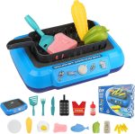 Kids Play Food with Water-Activated Color Changing Toy Set - Fryer and Accessories