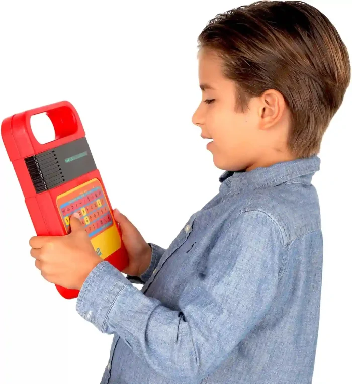 Speak & Spell Electronic Game with 80s design, educational spelling modes, and handheld arcade-style for kids