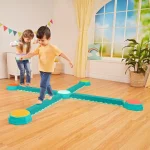 B. toys balance beam set for kids with interlocking beams and sensory pads for active play