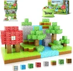 Toylogy Magnetic Blocks - 48 PCS Build Mine Magnet World Edition with Colorful Magnetic Cubes