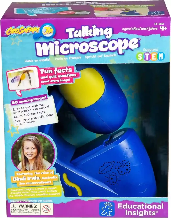 GeoSafari Jr. Talking Microscope for Kids featuring Bindi Irwin - Interactive STEM Learning Toy