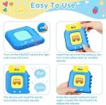 Talking flash cards educational toy with 240 sight words, card reader, and USB charging cable for toddlers and kids ages 1-5