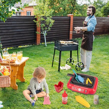 Kids Play Food with Water-Activated Color Changing Toy Set - Fryer and Accessories