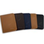 Slim and lightweight long wallet for men made of PU leather with card holder compartments