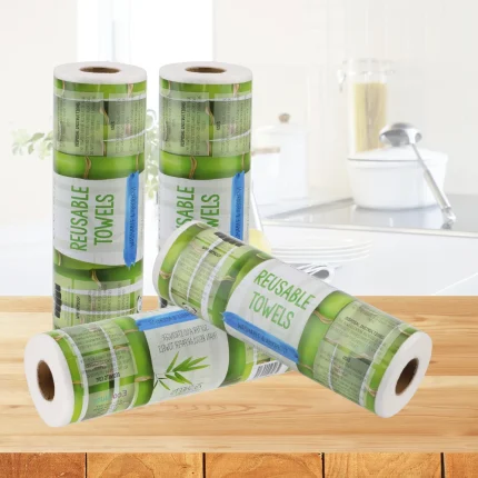 Reusable Bamboo Paper Towels for Kitchen & Home Cleaning