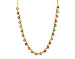 Blessed Blooms Necklace with natural gemstones, Sterling Silver 925, and 22k Gold plating