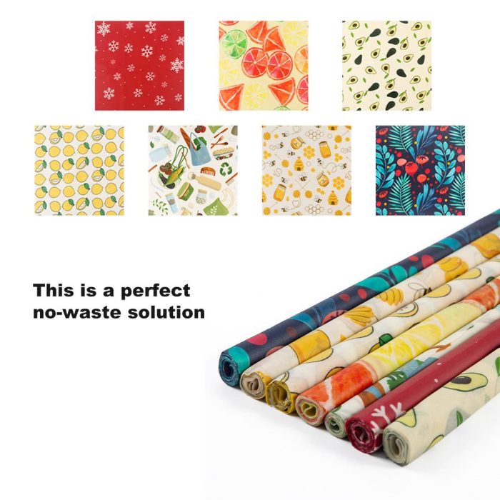 Eco-Friendly Reusable Beeswax Food Wraps - Organic Cotton and Beeswax