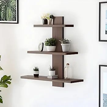 Wooden wall-mounted shelves for home decor – customizable for living room, bedroom, or kitchen