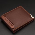 Men's short multi-function wallet with draw card holder, stylish and casual