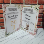 Velvet Customized Nikkah Booklet in 8 x 12 size, personalized for a memorable wedding ceremony