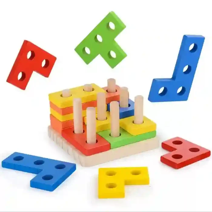 Creative Wooden Puzzle Activity Toy for Kids