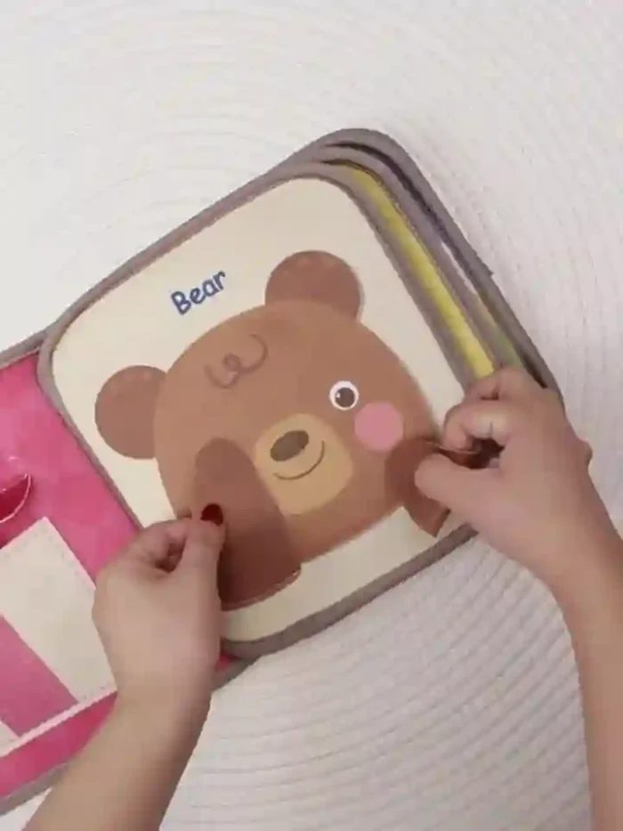Montessori Busy Book for toddlers with multiple themes, sensory activities, and tear-resistant pages