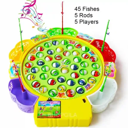 Educational Fishing Game Toy with Lights and Music - 15 Fish for Kids