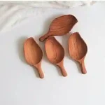 Natural Wooden Spoons and Forks Set - Handmade Cooking Utensils for Thanksgiving and Christmas Gifts