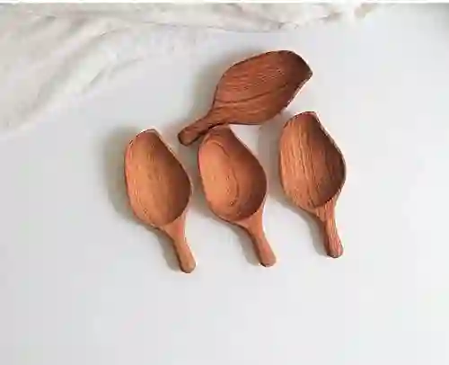 Natural Wooden Spoons and Forks Set - Handmade Cooking Utensils for Thanksgiving and Christmas Gifts