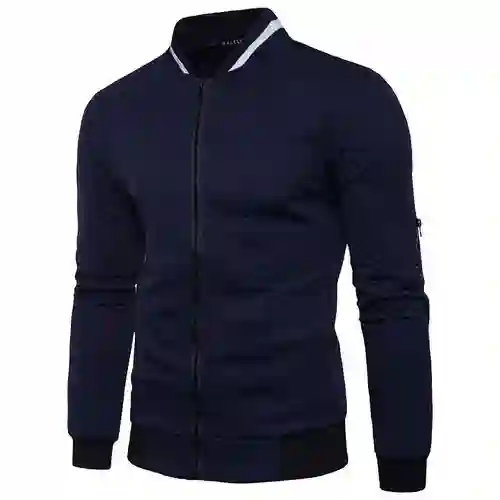 Men's Navy Blue Casual Lightweight Blazer - Comfortable Windbreaker Jacket