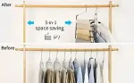 Nature Smile 3-Pack Heavy Duty Pants Hangers - 5-Tier Space Saving Non-Slip Closet Organizer